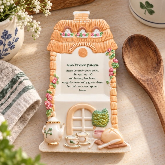 Lenox Other - Lenox Irish Kitchen Prayer Spoon Rest 818819 Porcelain Cottage Ireland Decor